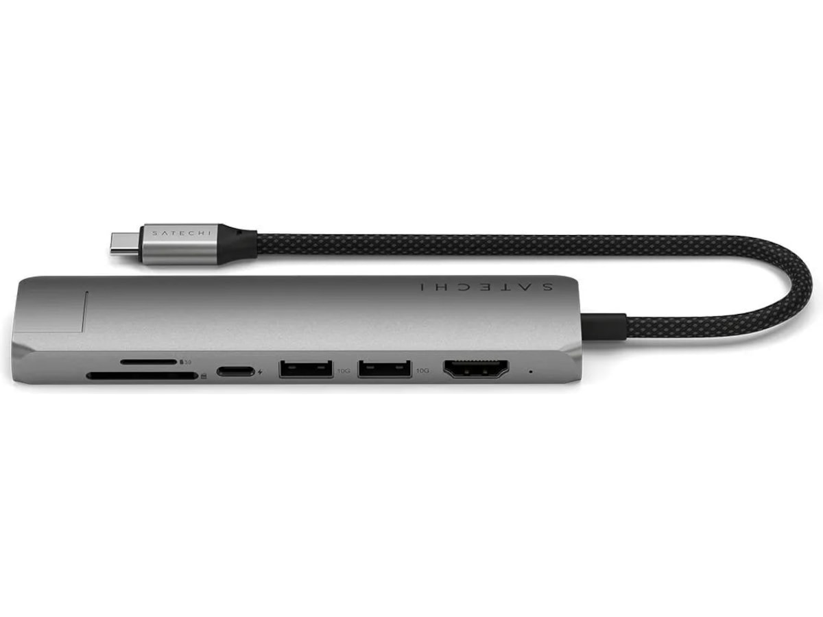 Satechi 7-i-1 Slim Multiport docking (stellargrå) Dockingstasjon & USB-HUB