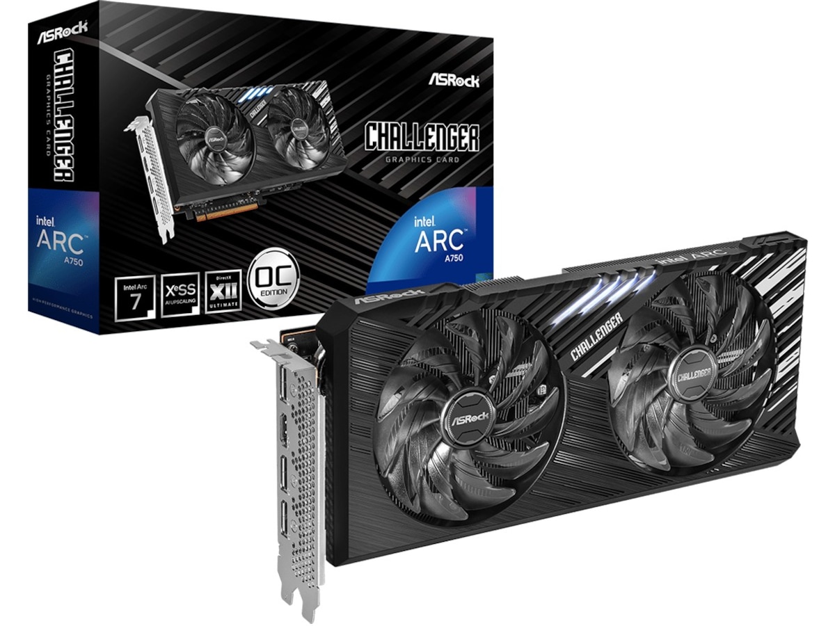 ASRock Intel Arc A750 Challenger SE 8GB OC Skjermkort