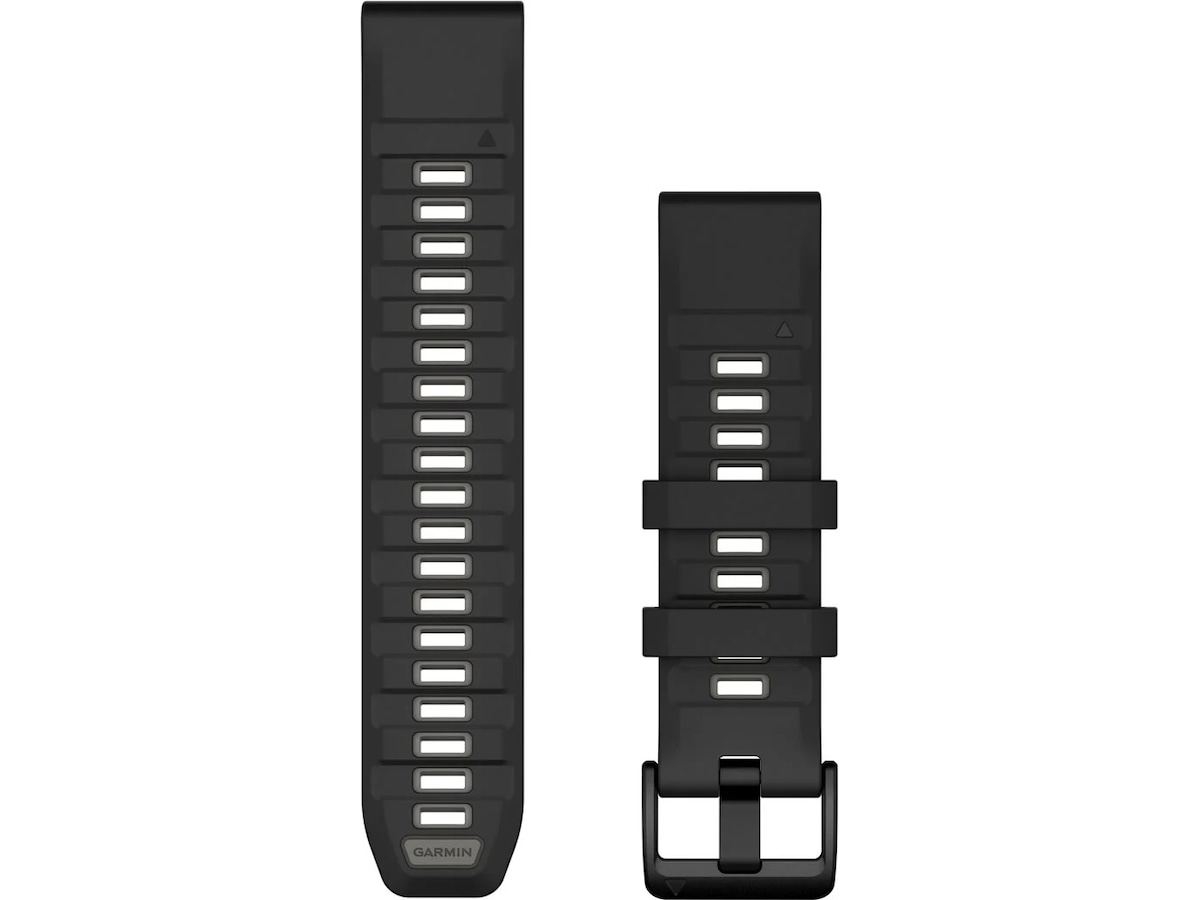 Garmin QuickFit Silikonreim 22mm (sort/grå) Reim