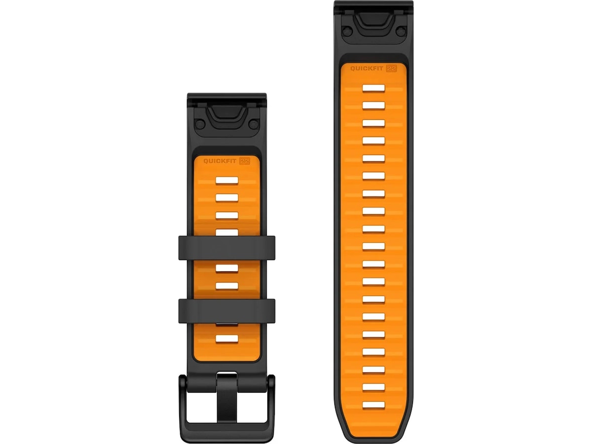 Garmin QuickFit Silikonreim 22mm (grafitt/oransje) Reim