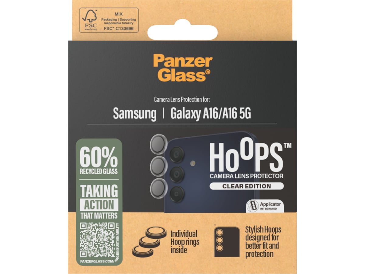 PanzerGlass Galaxy A16/A16 5G Hoops Linsebeskytter (gjennomsiktig) Skjermbeskytter