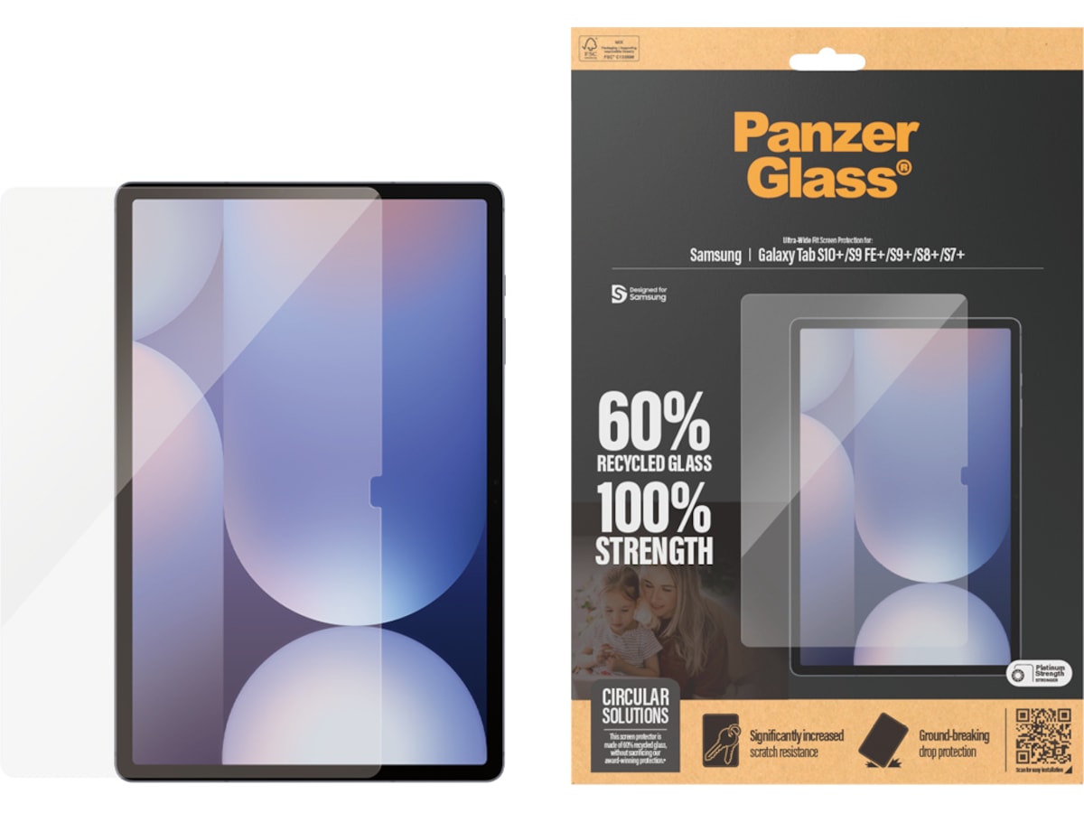 PanzerGlass Galaxy Tab S7+/S8+/S9+/S9 FE+/S10+ Skjermbeskytter Skjermbeskyttelse nettbrett
