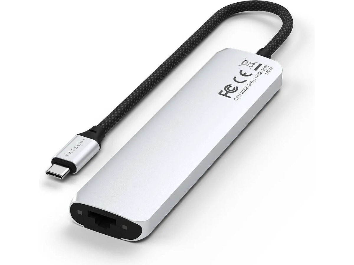 Satechi 7-i-1 Slim Multiport docking (sølv) Dockingstasjon & USB-HUB