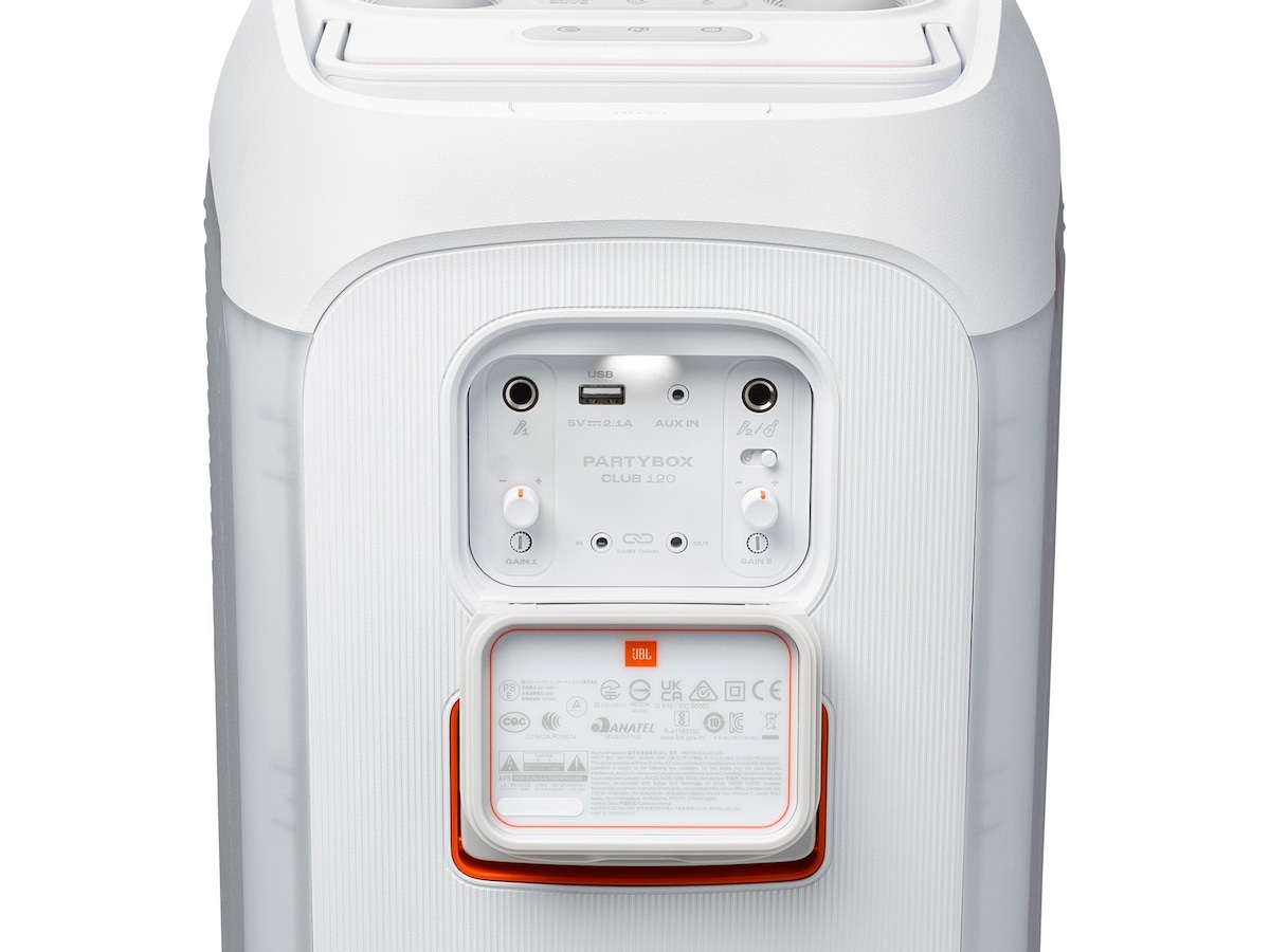 JBL PARTYBOX CLUB 120 Kraftig partyhøyttaler (hvit) Trådløs / Bluetooth-høyttaler