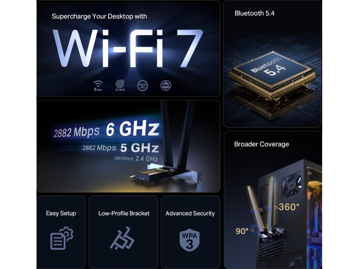 TP-Link Archer TBE400E PCIe adapter Nettverkskort