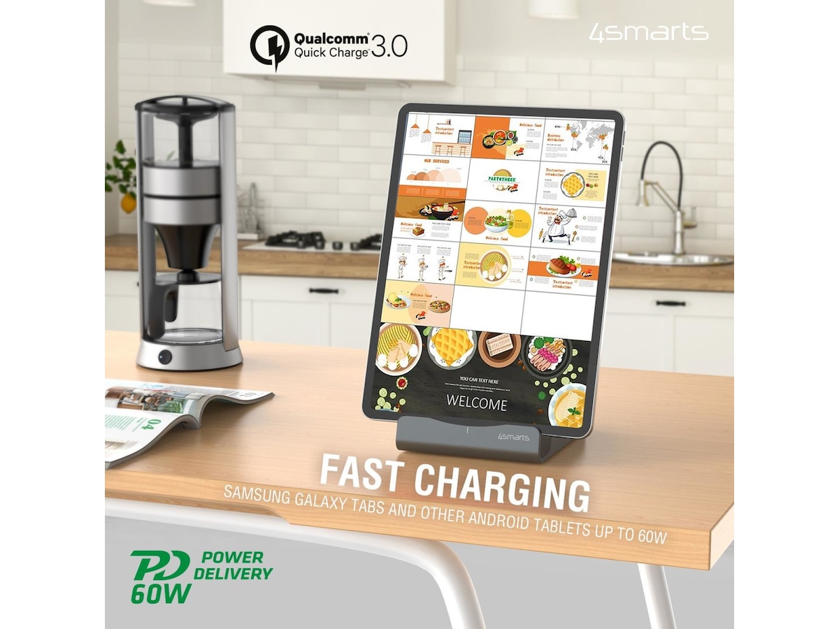 4smarts 60W USB-C Ladestasjon (sort) Ladestasjon