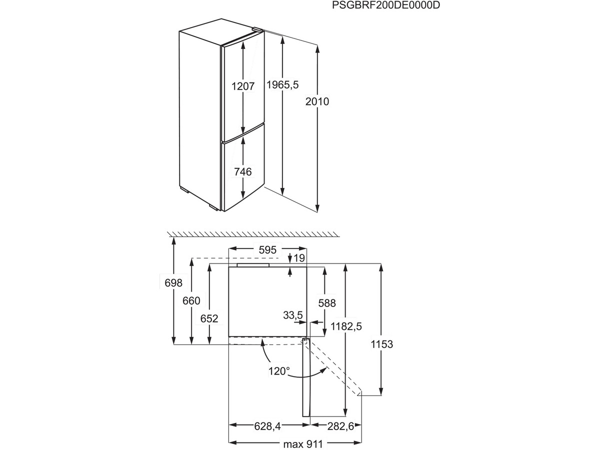 Electrolux LNT6ME36W2 Kombiskap (hvit) -B-Grade Demo frysere & kjøleskap