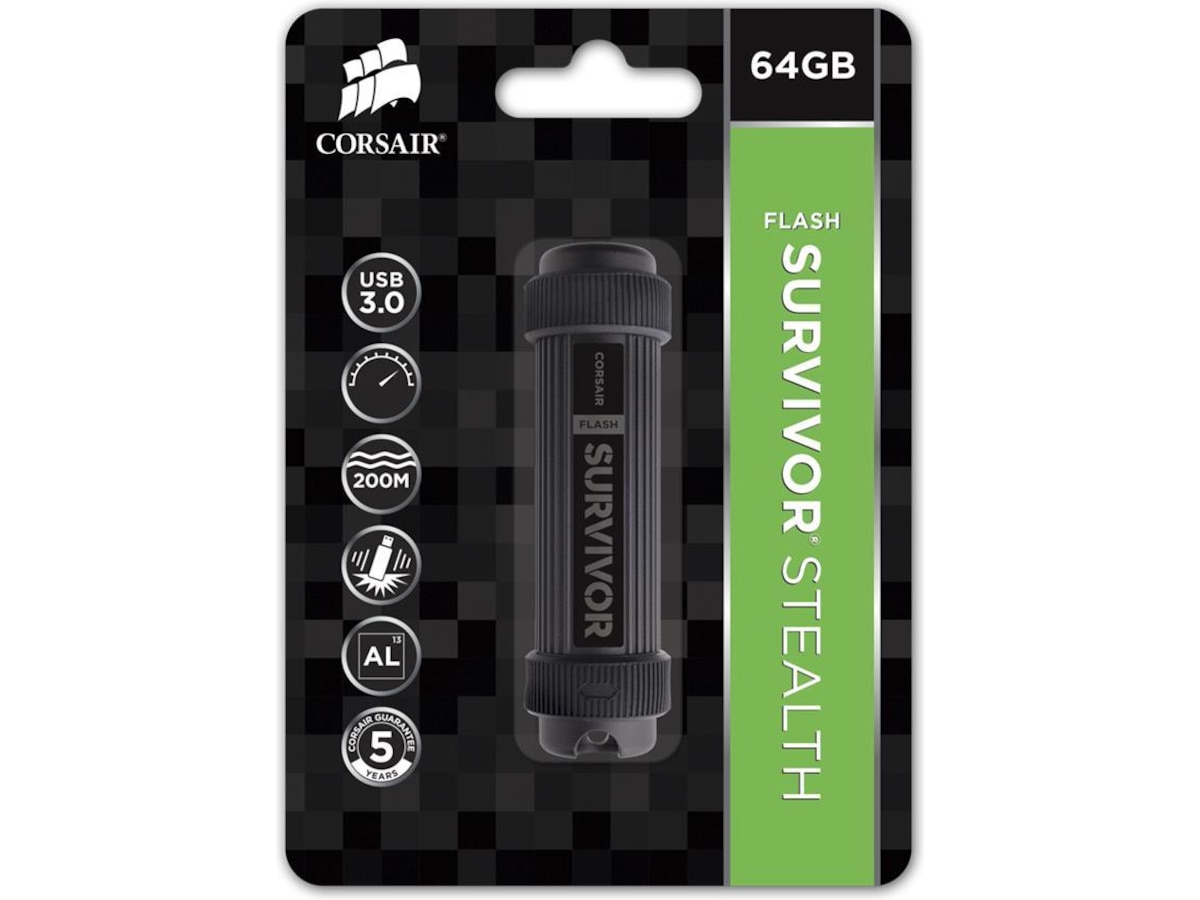 Corsair Flash Survivor Stealth 64GB Minnepenn / USB