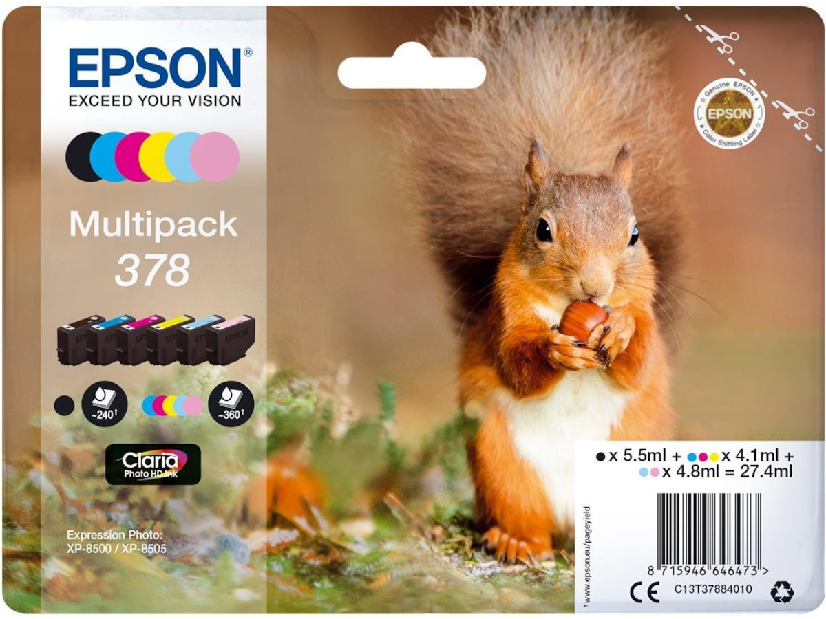 Epson Blekk 378 Multipack Blekkpatroner