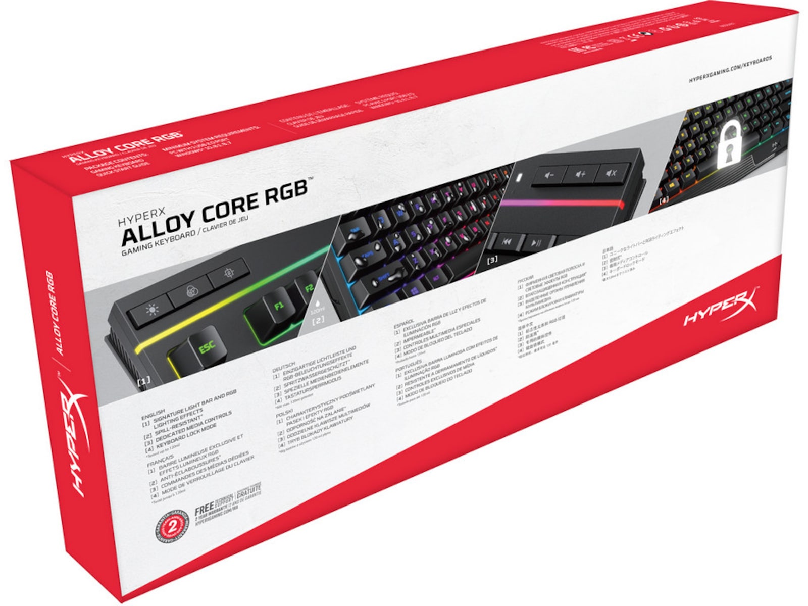 HyperX Alloy Core RGB Gamingtastatur (sort) Gamingtastatur