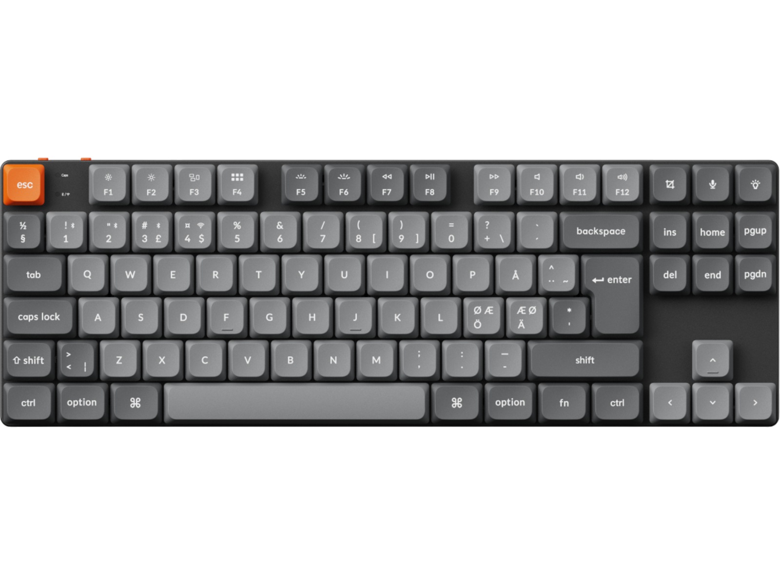 Keychron K1 MAX QMK/VIA Gateron Brown trådløst gamingtastatur Gamingtastatur