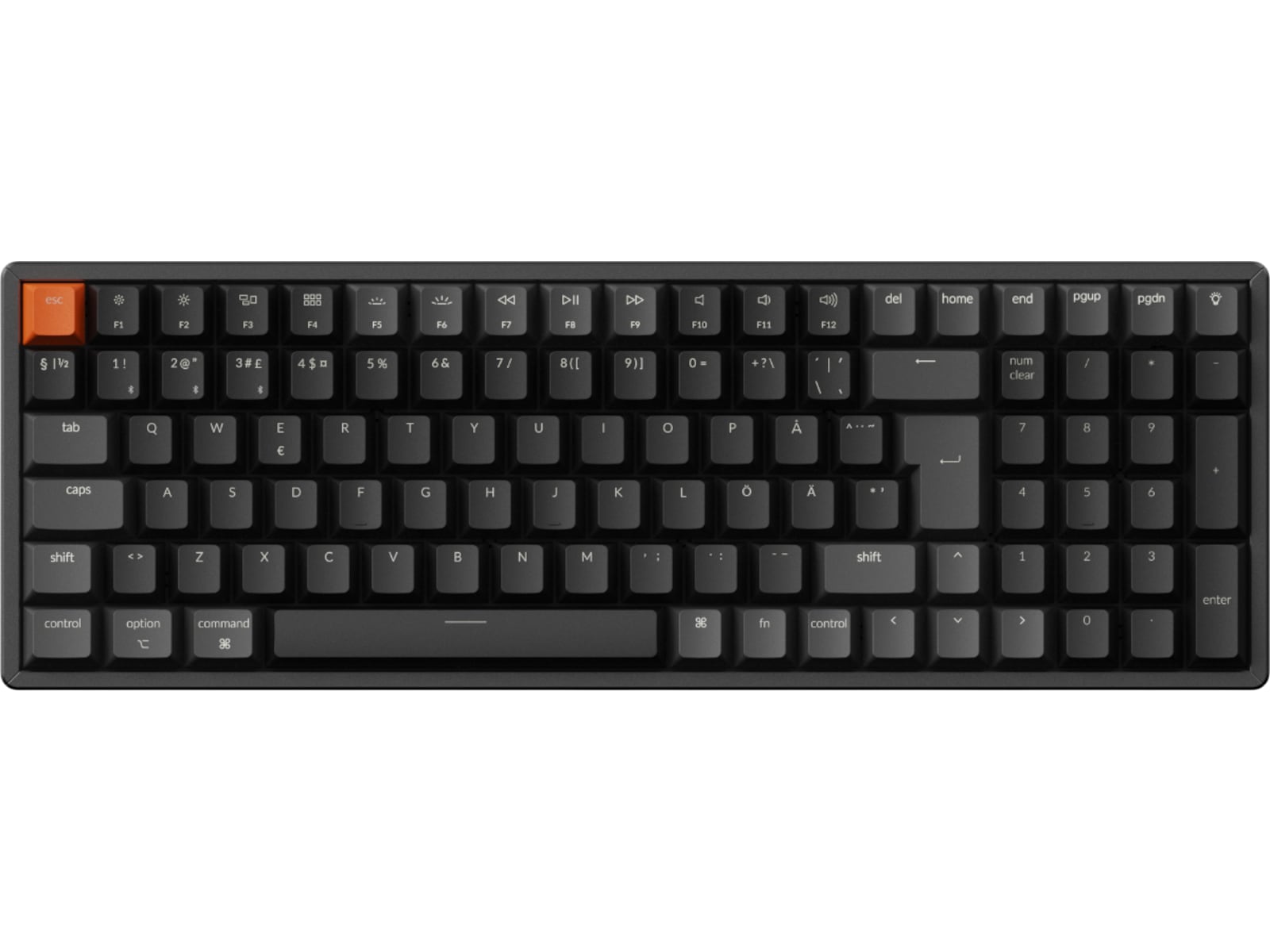 Keychron K4 V3 RGB Aluminium Hot Swap QMK Super Red Switch trådløst tastatur Gamingtastatur