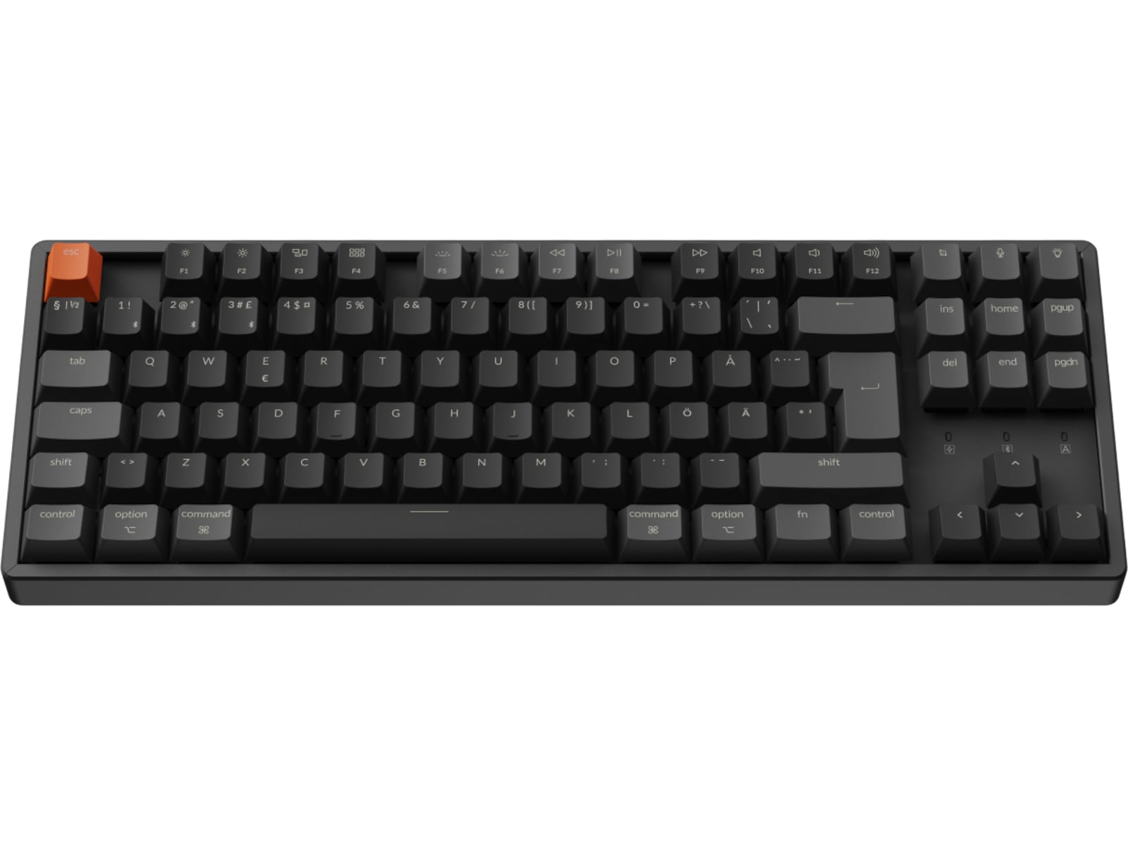 Keychron K8 V2 RGB Aluminium Hot Swap QMK Super Red trådløst tastatur Gamingtastatur