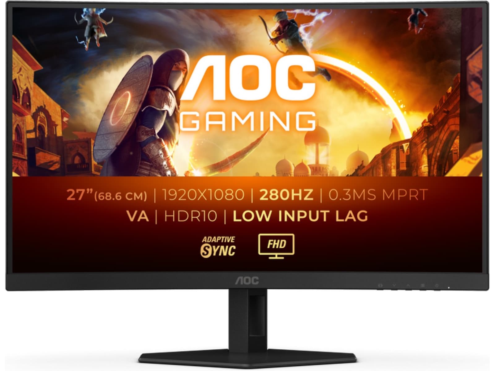 AOC 27" Curved gamingskjerm C27G4ZXE Gamingskjermer