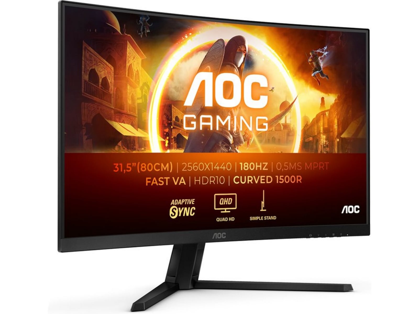 AOC 32" curved gamingskjerm CQ32G4VE Gamingskjermer
