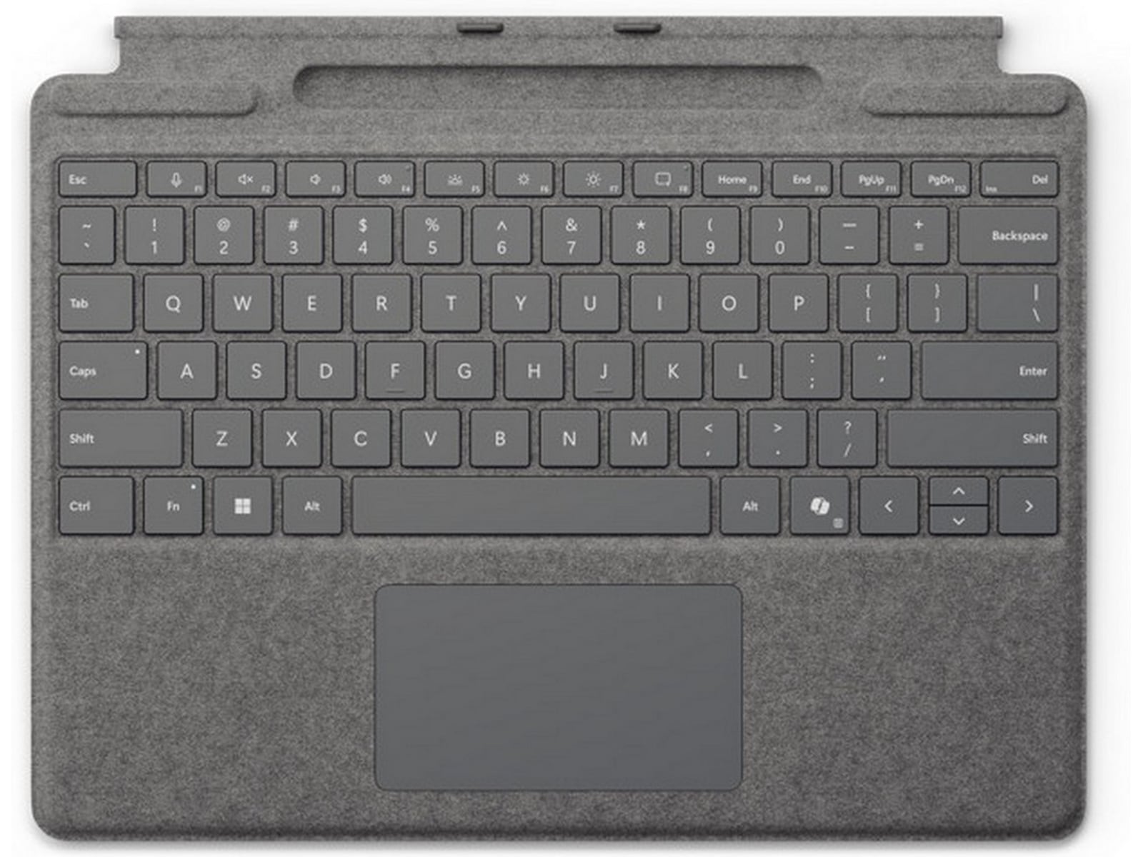 Microsoft Surface Pro Keyboard med oppbevaring til pen (platina) Tastatur og stylus