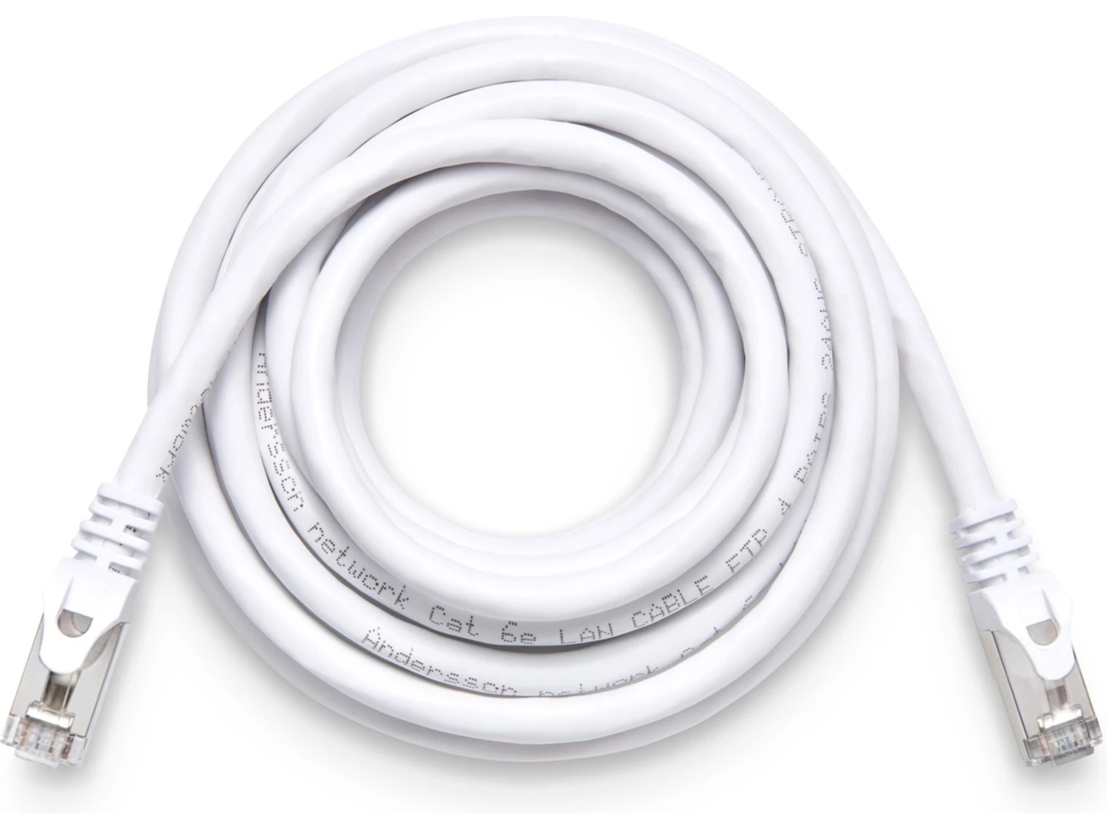 Andersson Nettverkskabel Cat6a 3m (hvit) Nettverkskabler