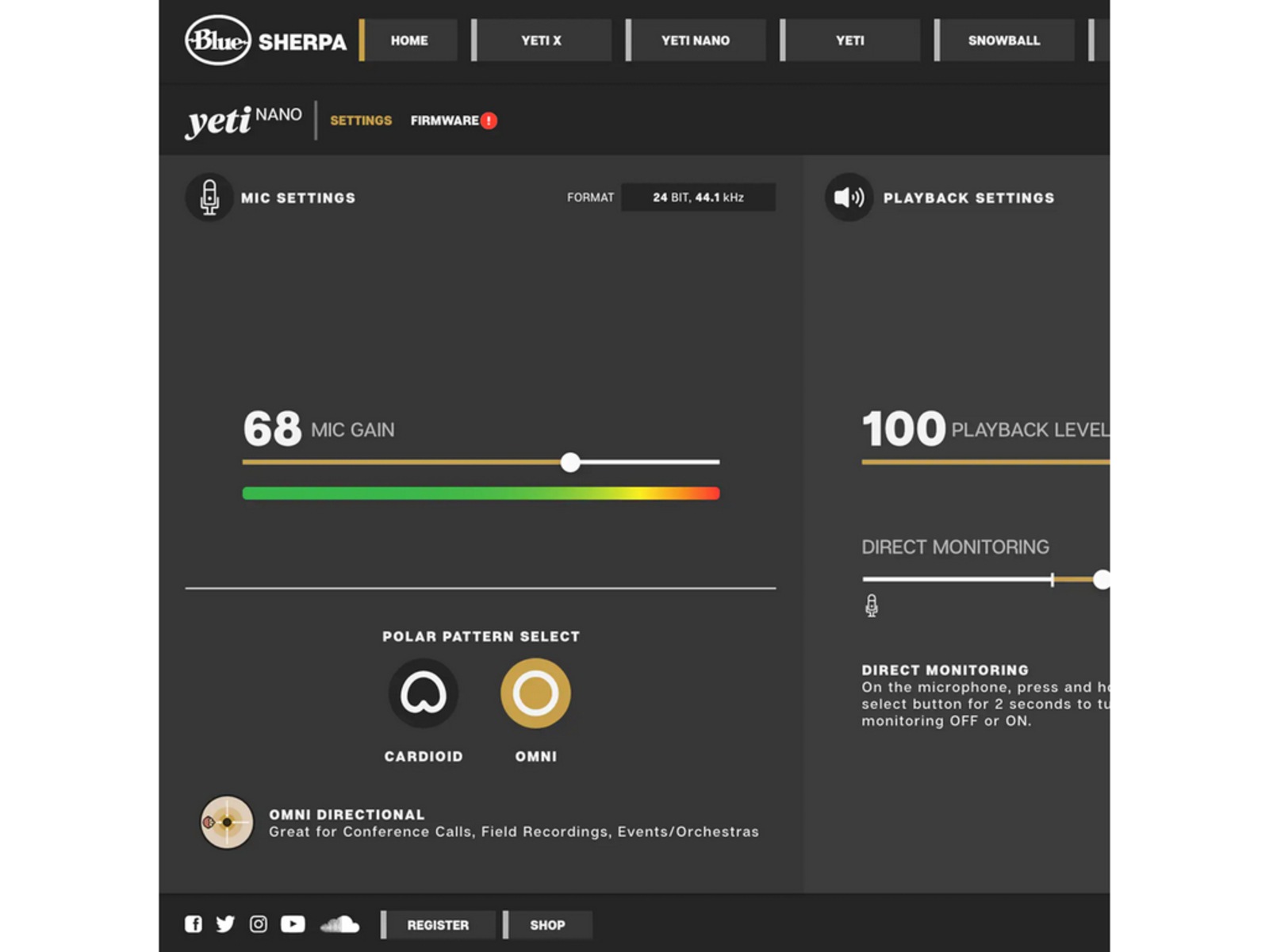 Blue Yeti Nano Mikrofon Shadow Grey Mikrofon