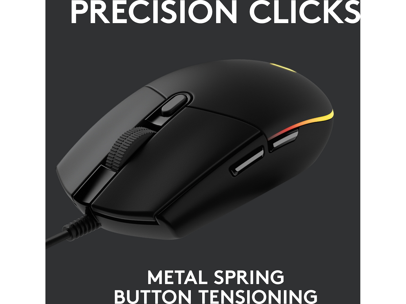 Logitech G203 Lightsync Gamingmus (sort) Gamingmus