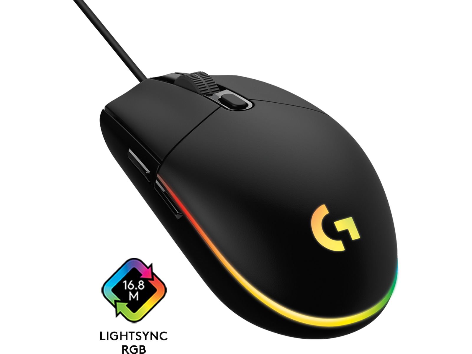 Logitech G203 Lightsync Gamingmus (sort) Gamingmus