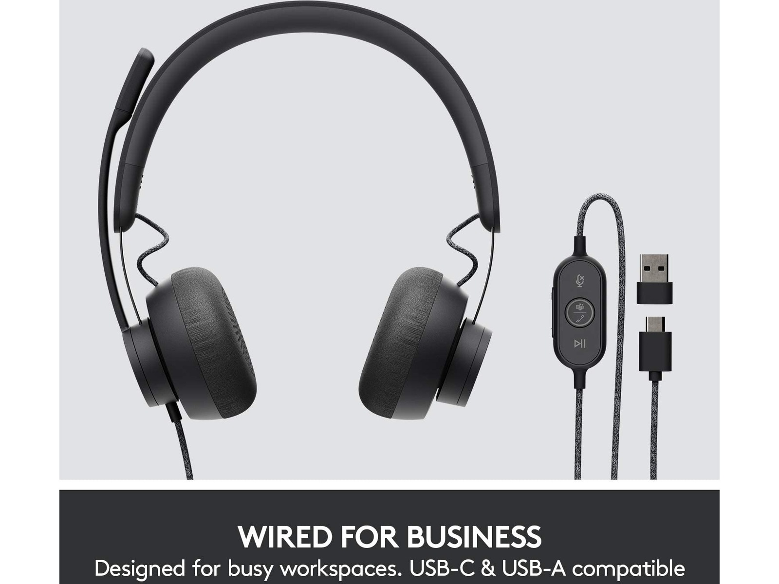Logitech Zone Wired headsett Graphite Headset