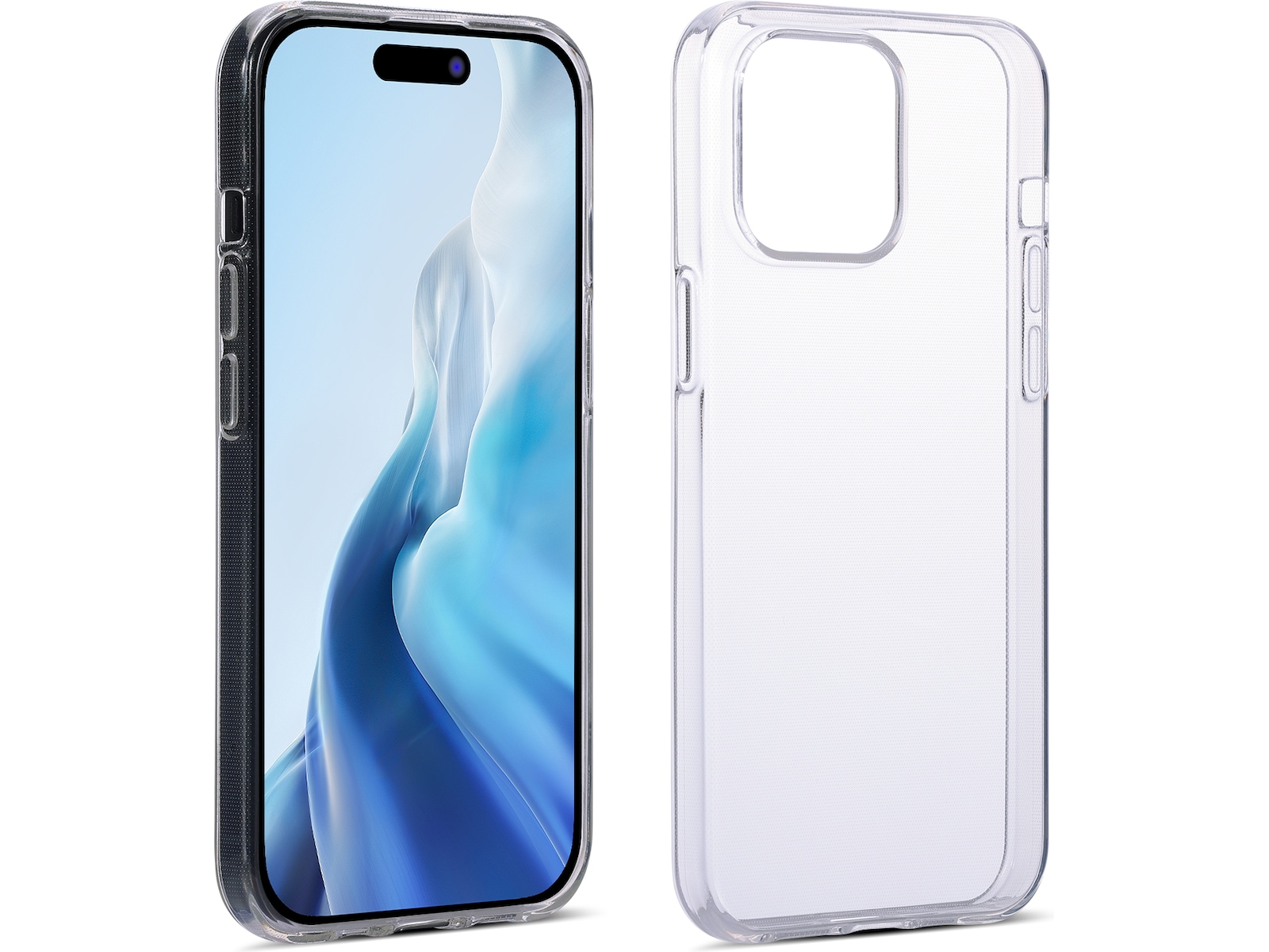 iiglo iPhone 15 Pro Max Silikondeksel (gjennomsiktig) Mobildeksel