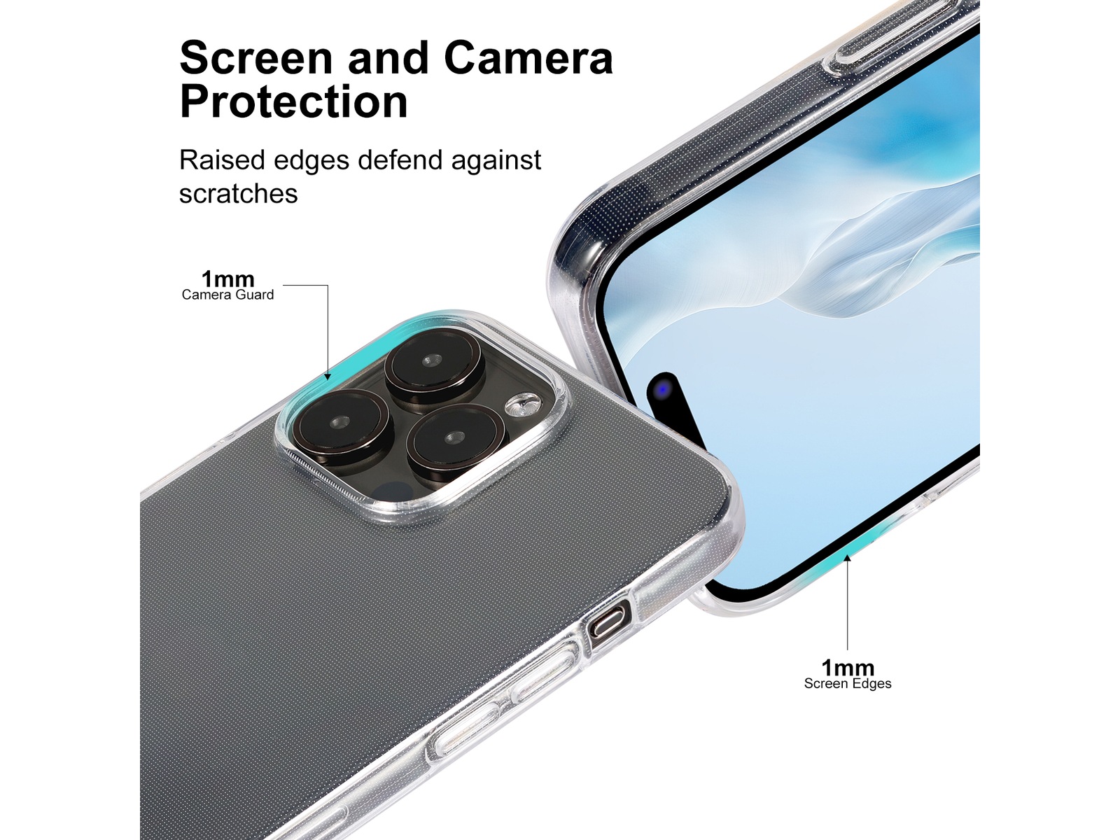 iiglo iPhone 15 Pro Max Silikondeksel (gjennomsiktig) Mobildeksel