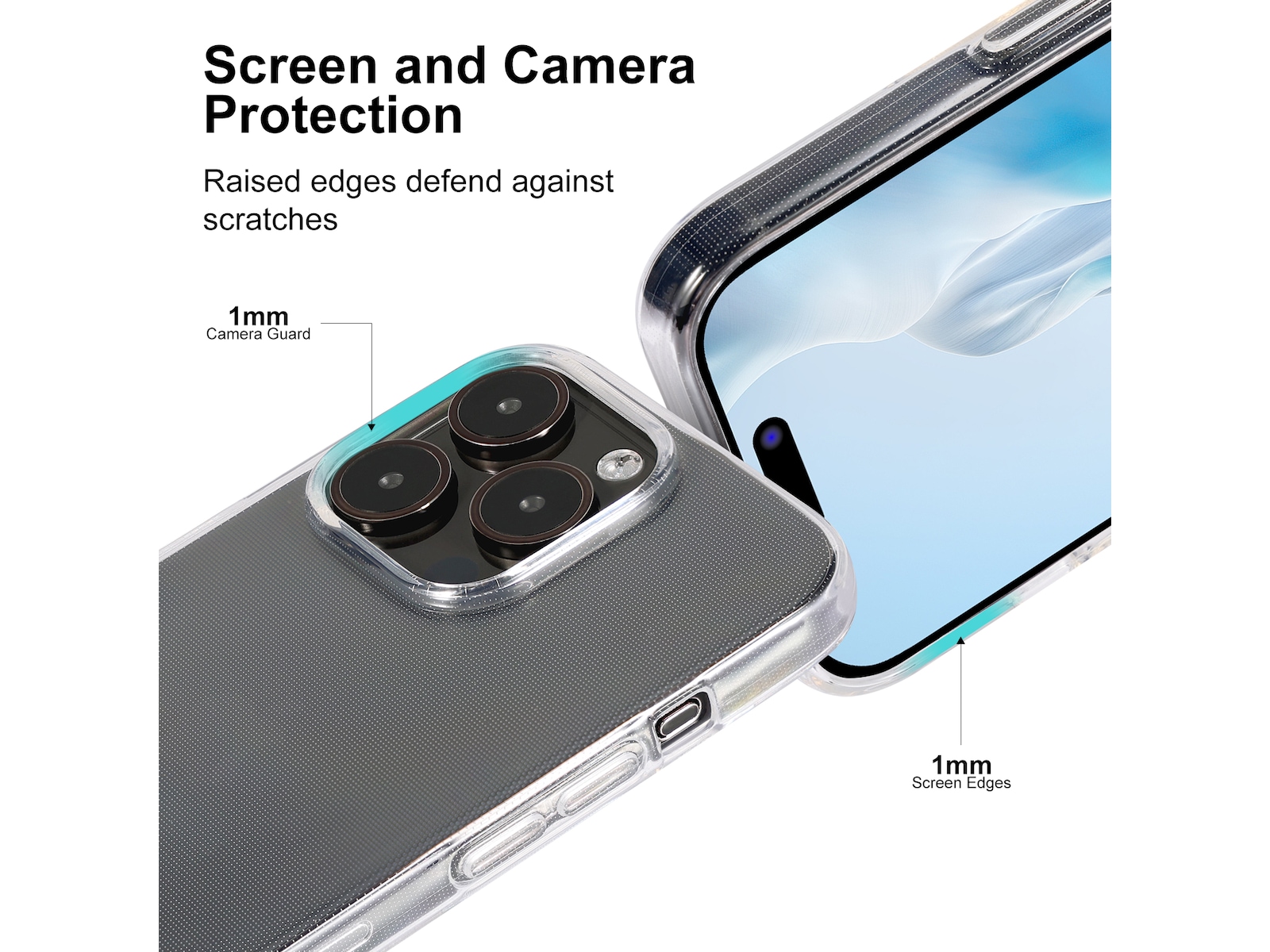 iiglo iPhone 15 Pro Silikondeksel (gjennomsiktig) Mobildeksel