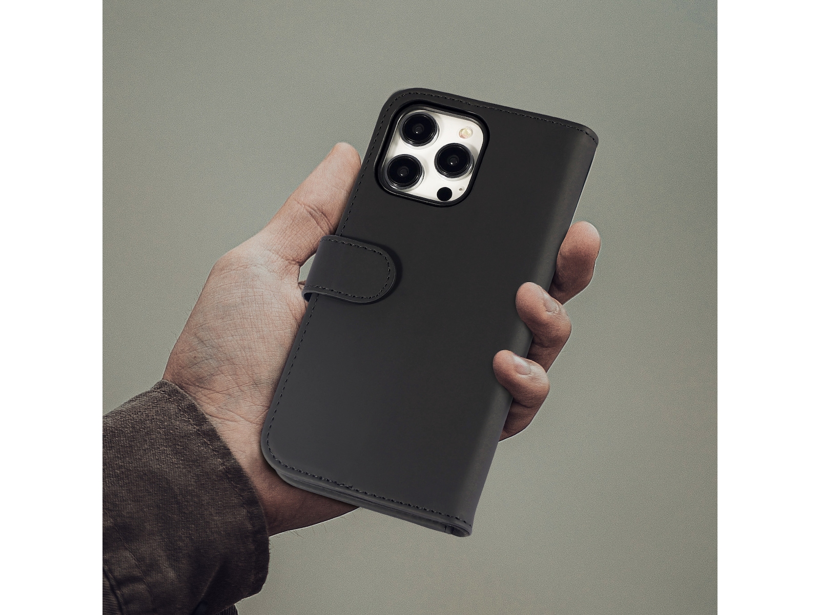 iiglo iPhone 15 Pro Max Lommebokdeksel (sort) Mobildeksel