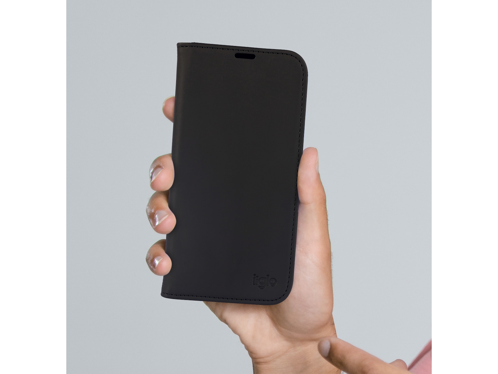 iiglo iPhone 15 Plus Lommebokdeksel (sort) Mobildeksel