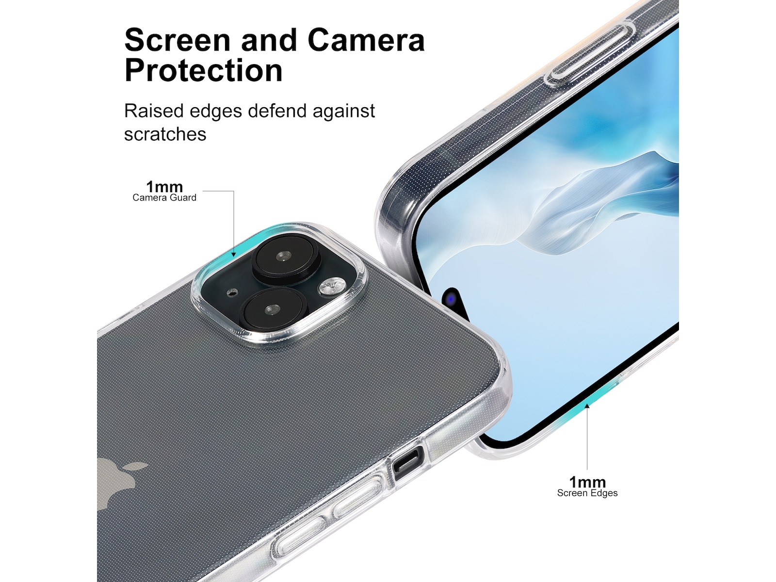 iiglo iPhone 15 Plus Silikondeksel (gjennomsiktig) Mobildeksel