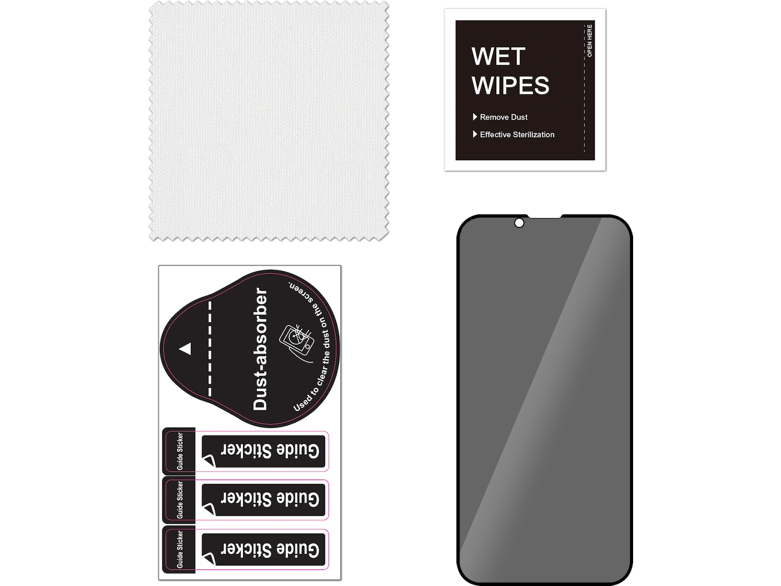 iiglo iPhone 16e / 14 / 13 / 13 Pro 3D Privacy Skjermbeskytter Skjermbeskytter