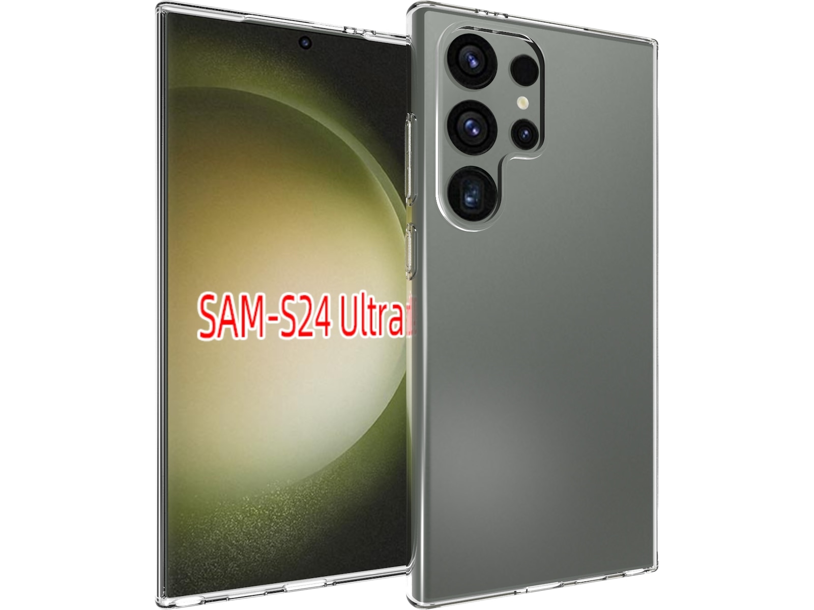 iiglo Galaxy S24 Ultra Silikondeksel (gjennomsiktig) Mobildeksel