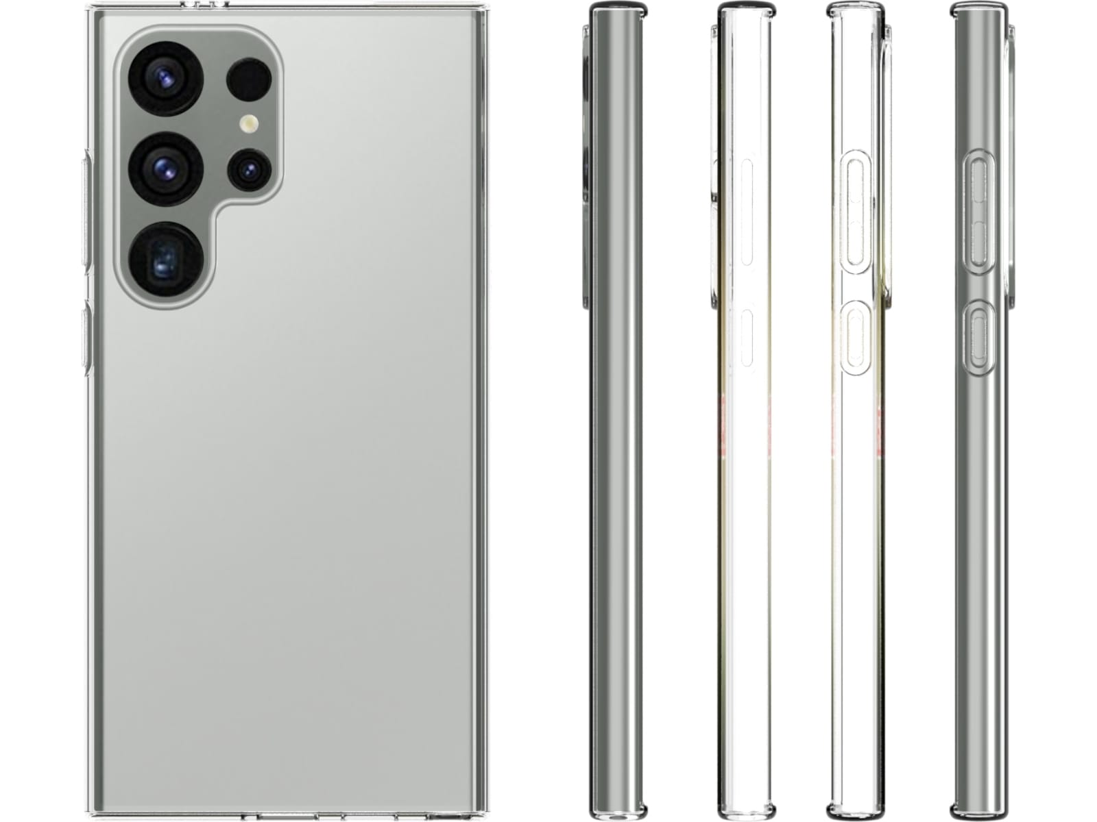 iiglo Galaxy S24 Ultra Silikondeksel (gjennomsiktig) Mobildeksel