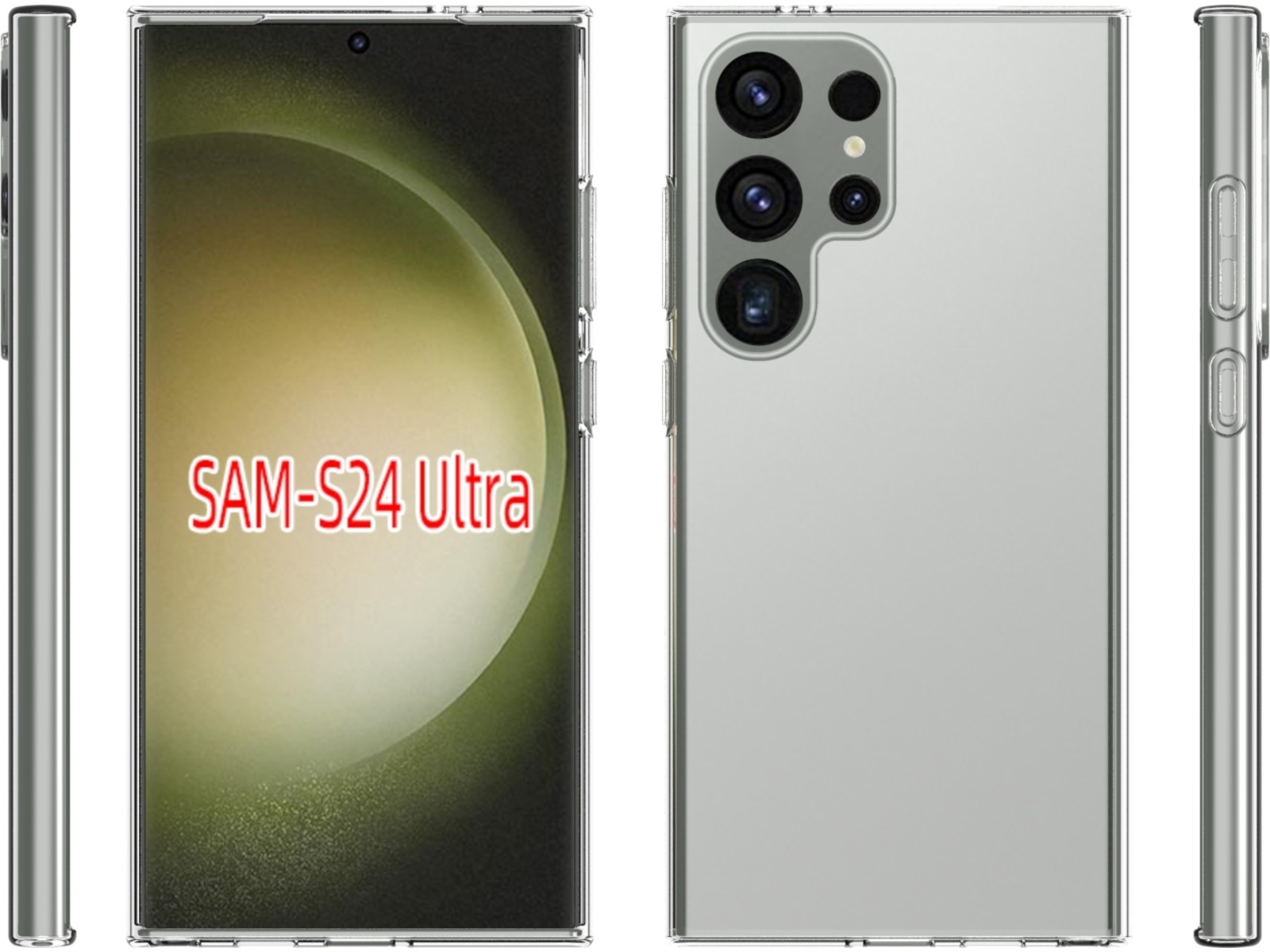 iiglo Galaxy S24 Ultra Silikondeksel (gjennomsiktig) Mobildeksel