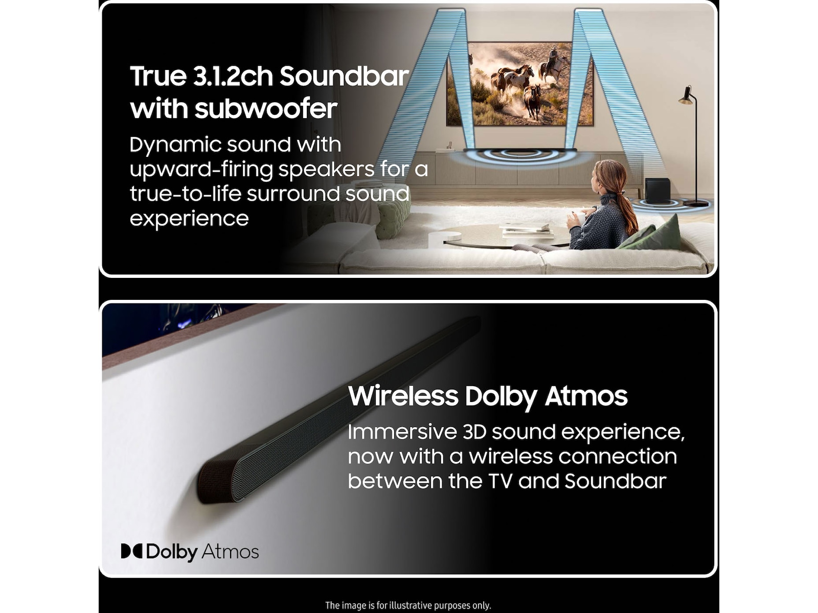 Samsung HW-S810D soundbar med subwoofer (sort) Lydplanker