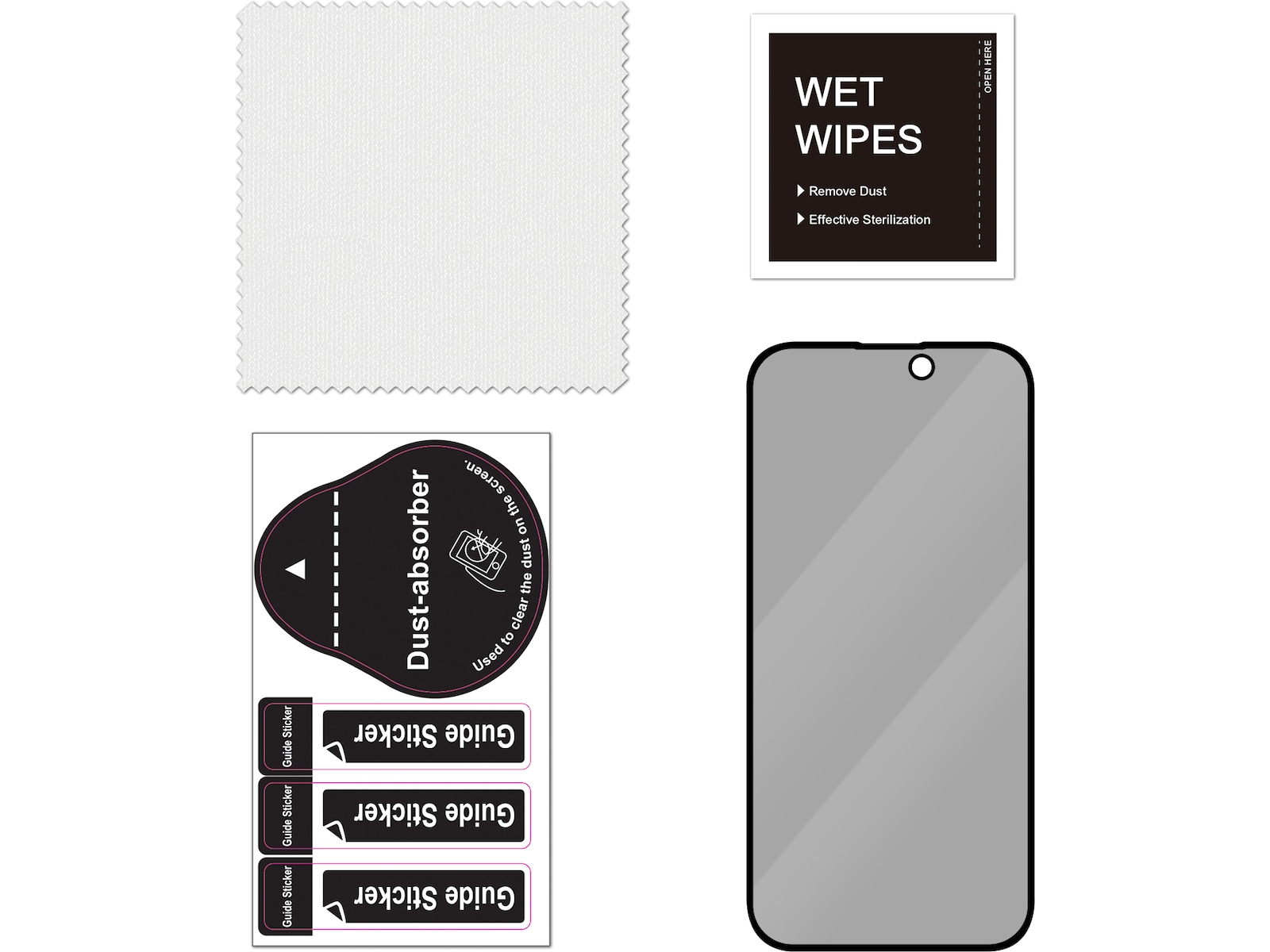 iiglo iPhone 17 / 16 Pro 3D Privacy Glass skjermbeskytter Skjermbeskytter