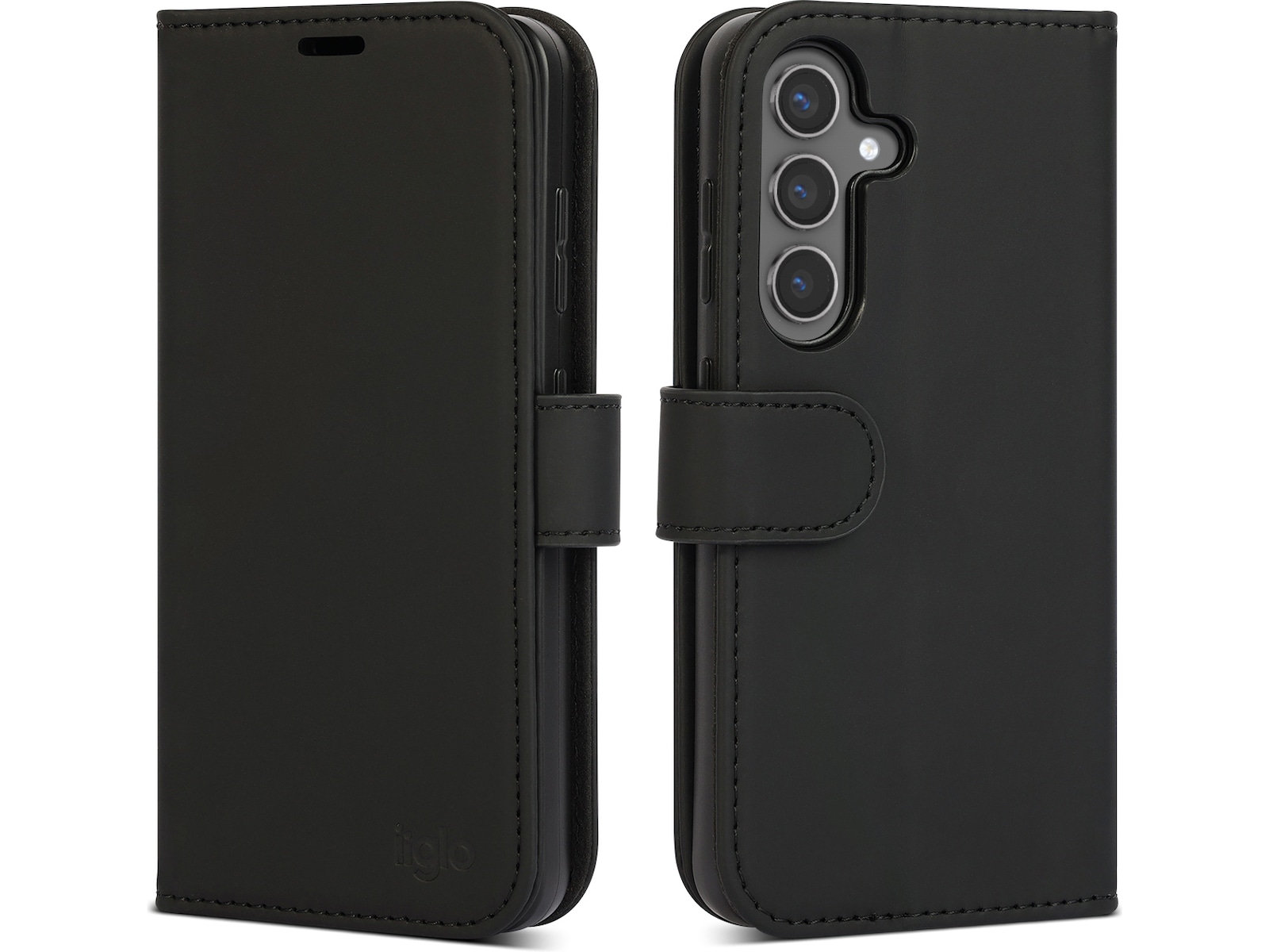 iiglo Galaxy S25 Lommebokdeksel (sort) Mobildeksel