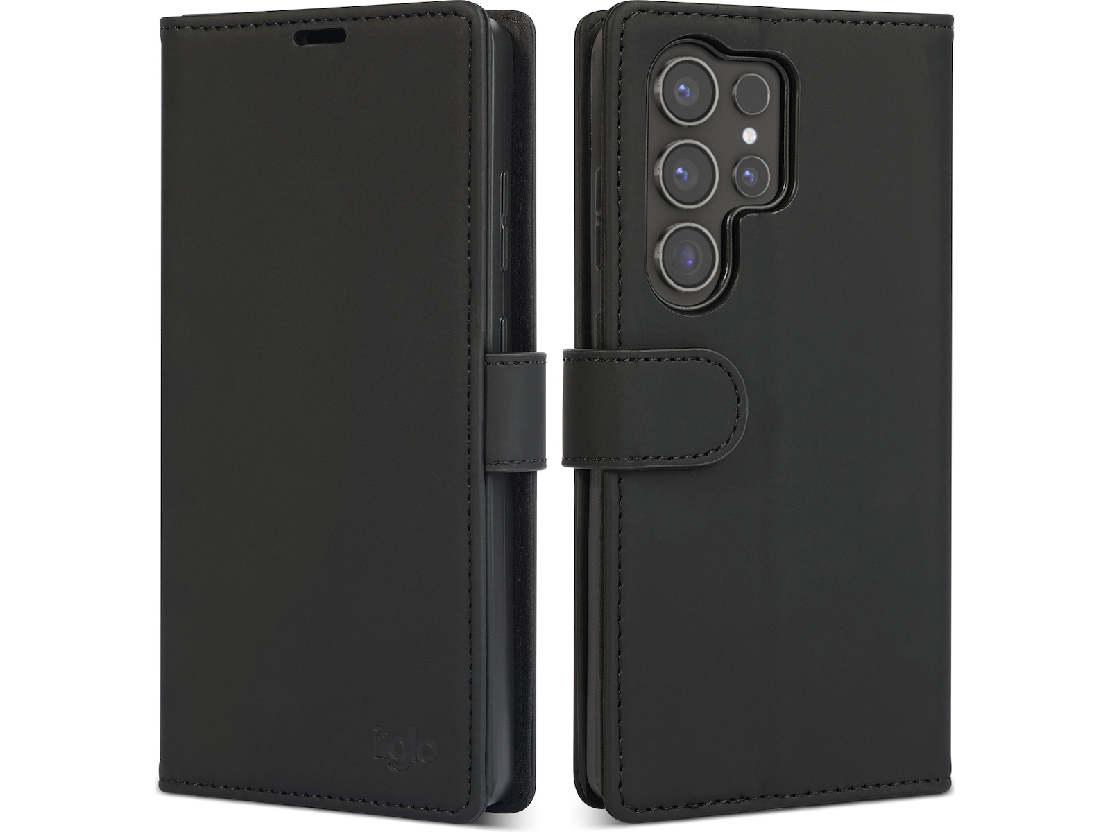 iiglo Galaxy S25 Ultra Lommebokdeksel (sort) Mobildeksel