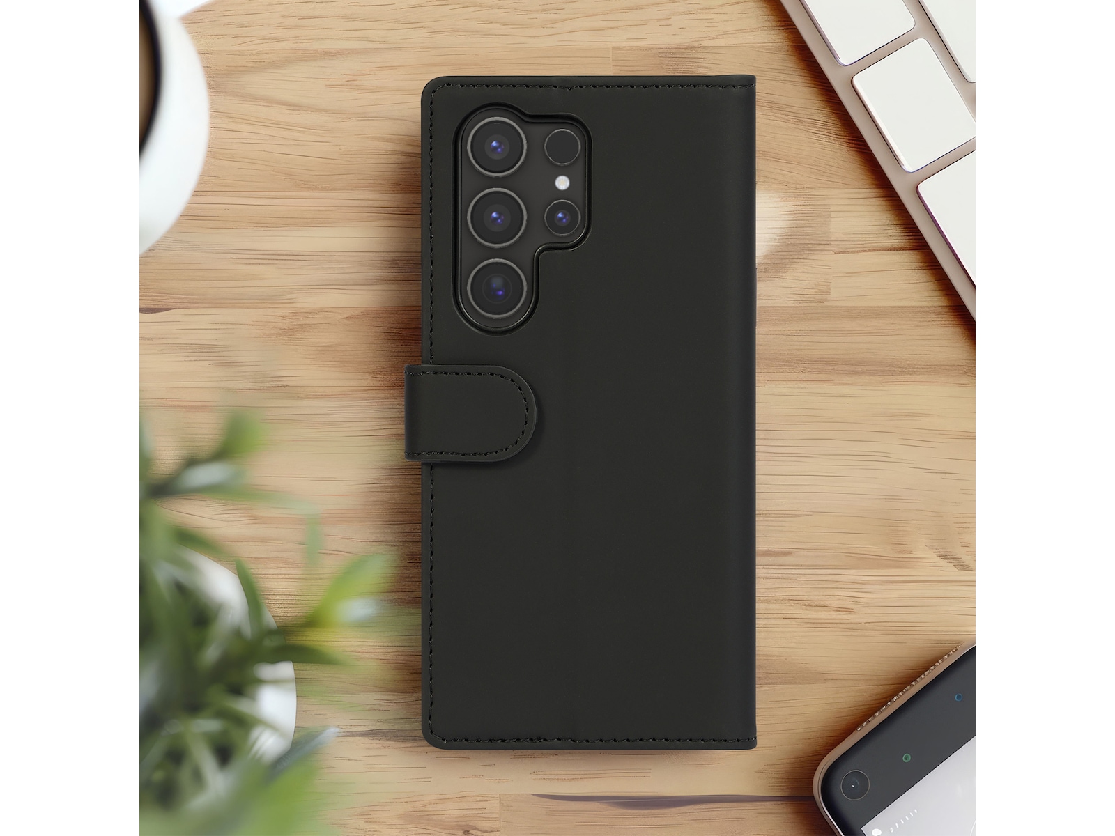 iiglo Galaxy S25 Ultra Lommebokdeksel (sort) Mobildeksel