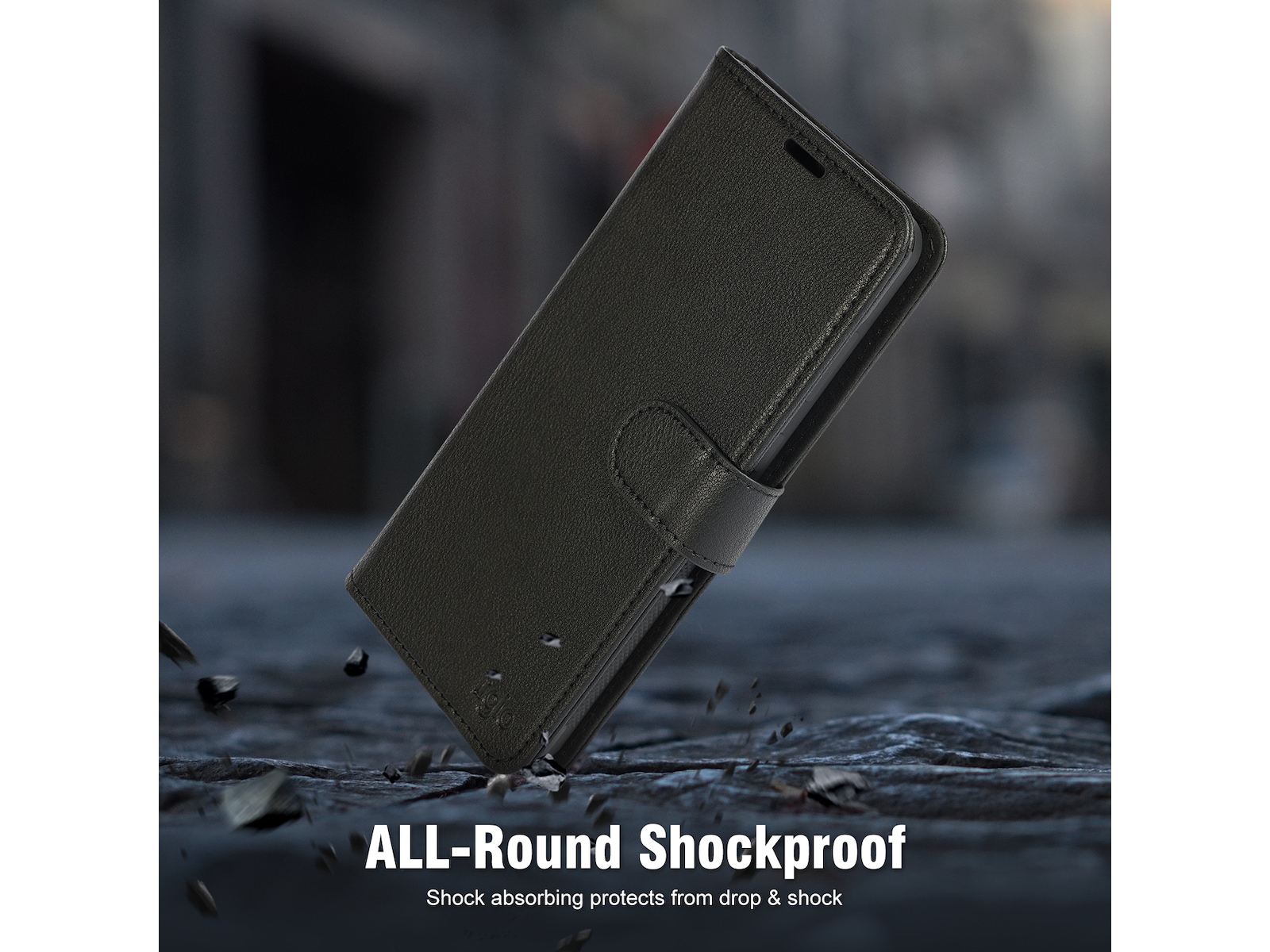 iiglo Galaxy S25 Edge 2-i-1 Lommebokdeksel (sort) Mobildeksel