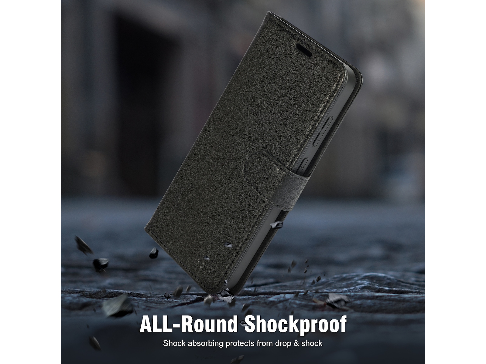 iiglo Galaxy S25+ 2-i-1 Lommebokdeksel (sort) Mobildeksel