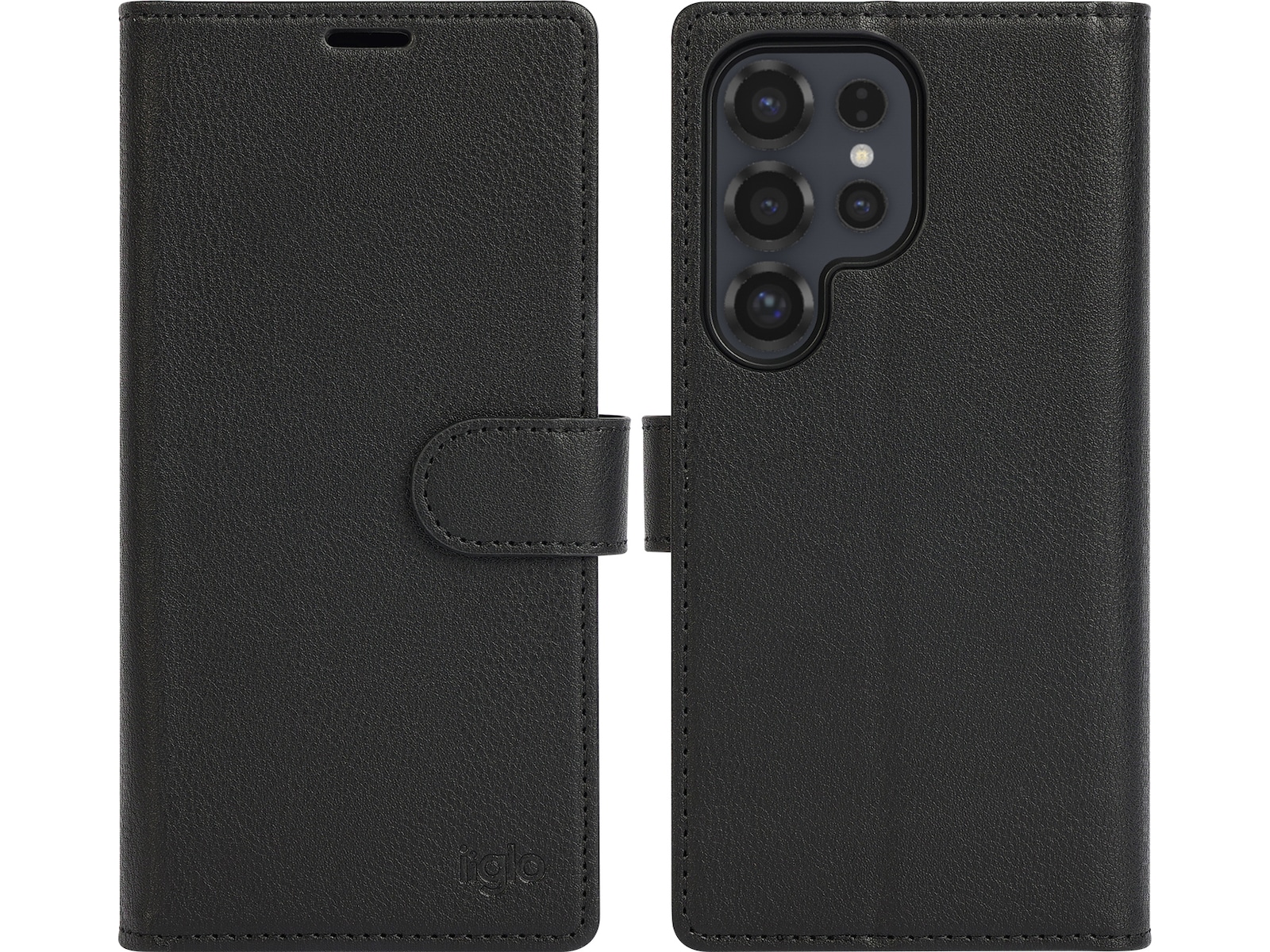 iiglo Galaxy S25 Ultra 2-i-1 Lommebokdeksel (sort) Mobildeksel