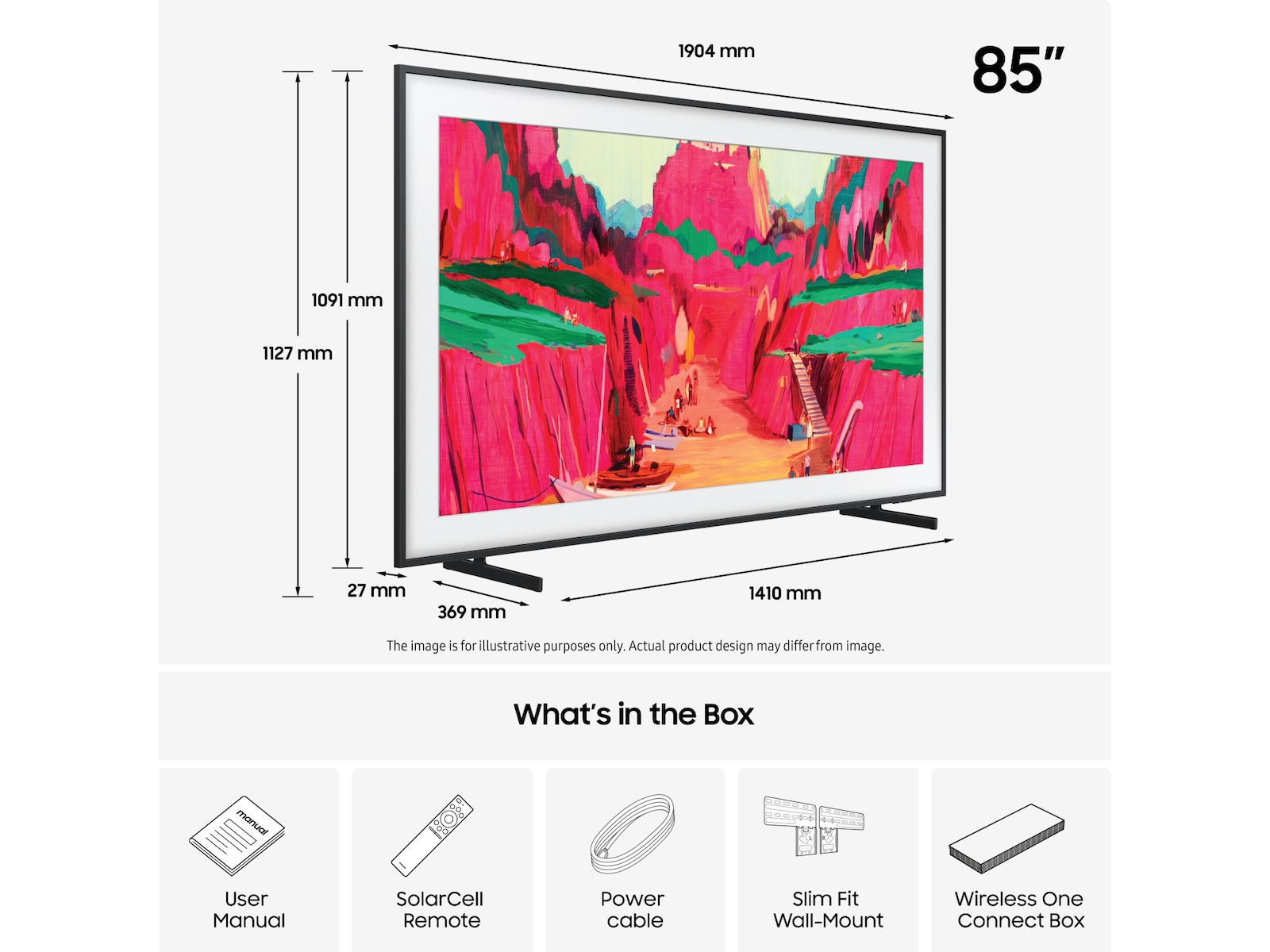 Samsung 85" The Frame Pro LS03FW Neo QLED 4K Smart TV (2025) Over 80 tommer TV