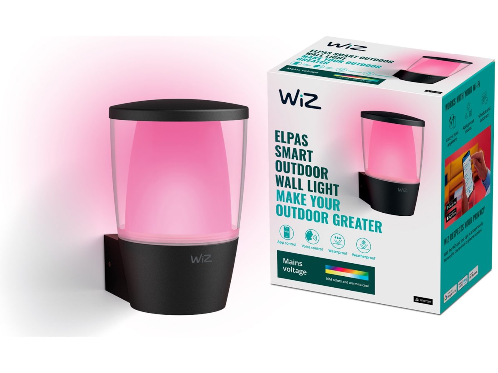 WiZ Utendørs ELPAS Vegglampe Vegglampe