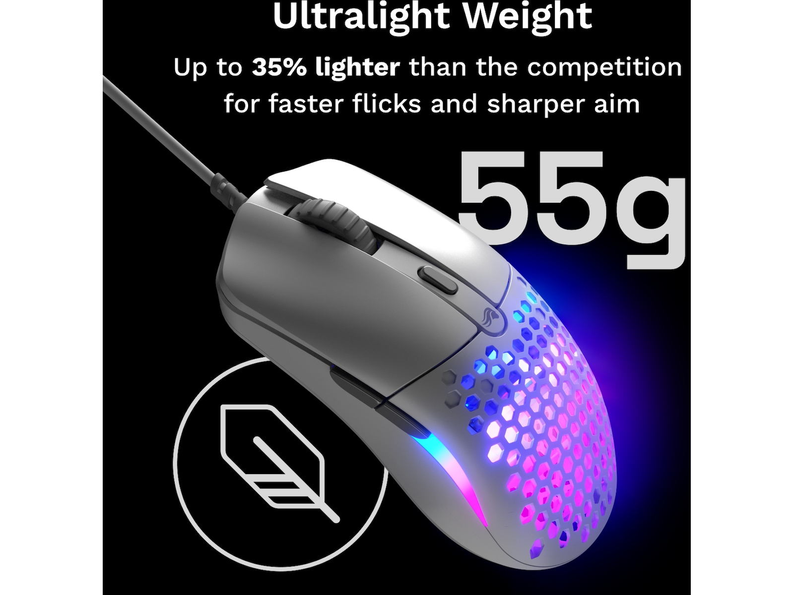 Glorious Model O Eternal gamingmus (hvit) Gamingmus