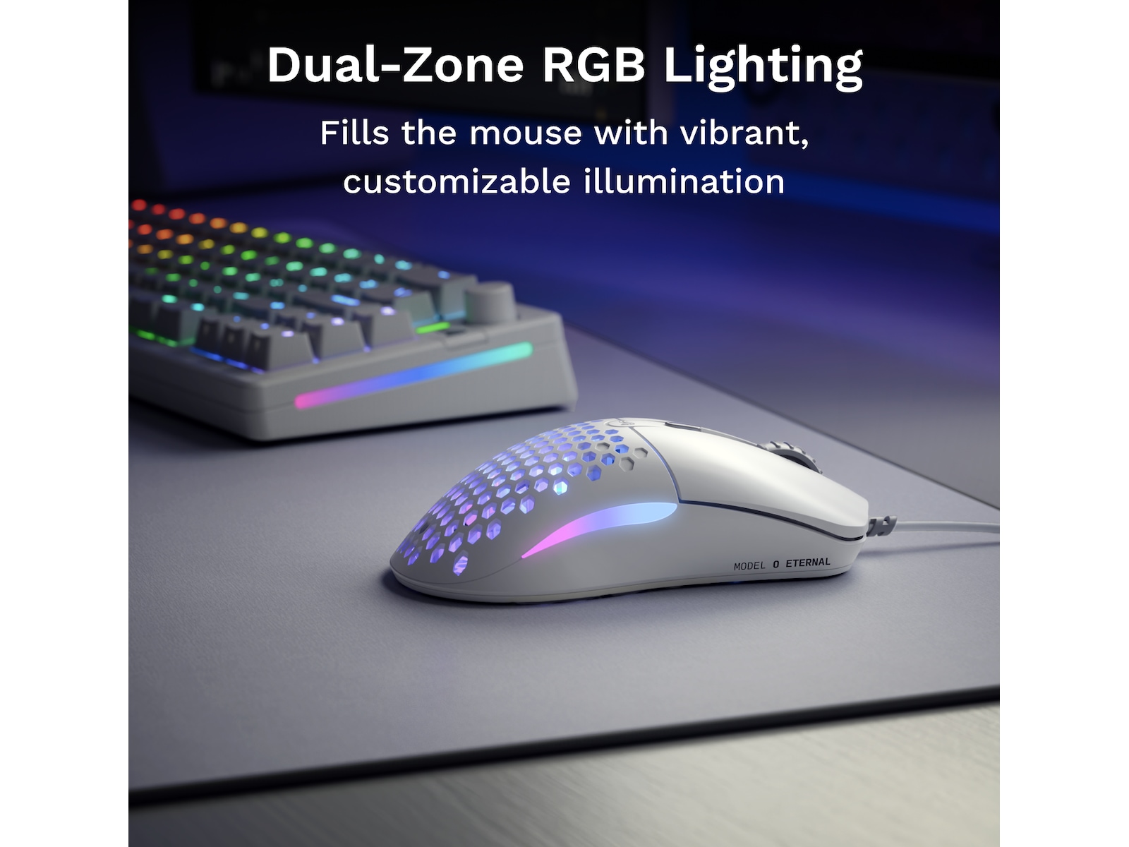 Glorious Model O Eternal gamingmus (hvit) Gamingmus