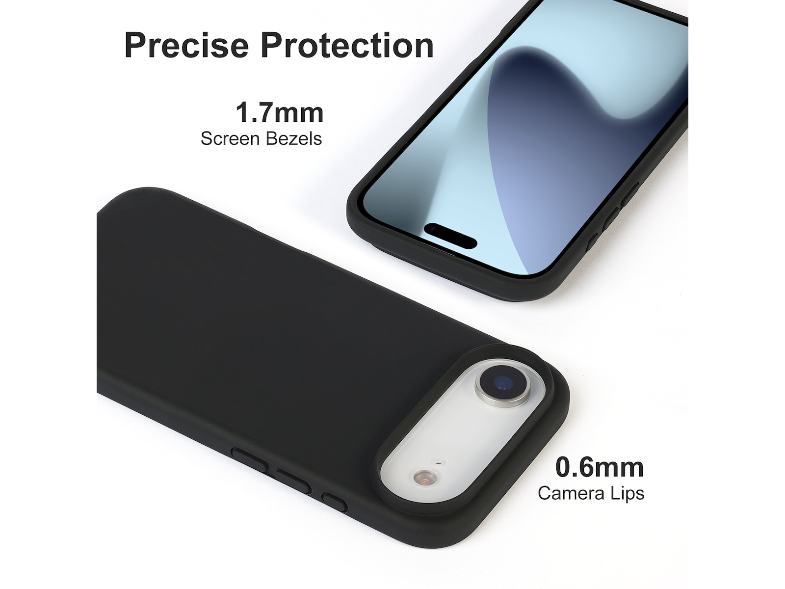 iiglo iPhone Air Magnetic Silikondeksel (sort) Mobildeksel