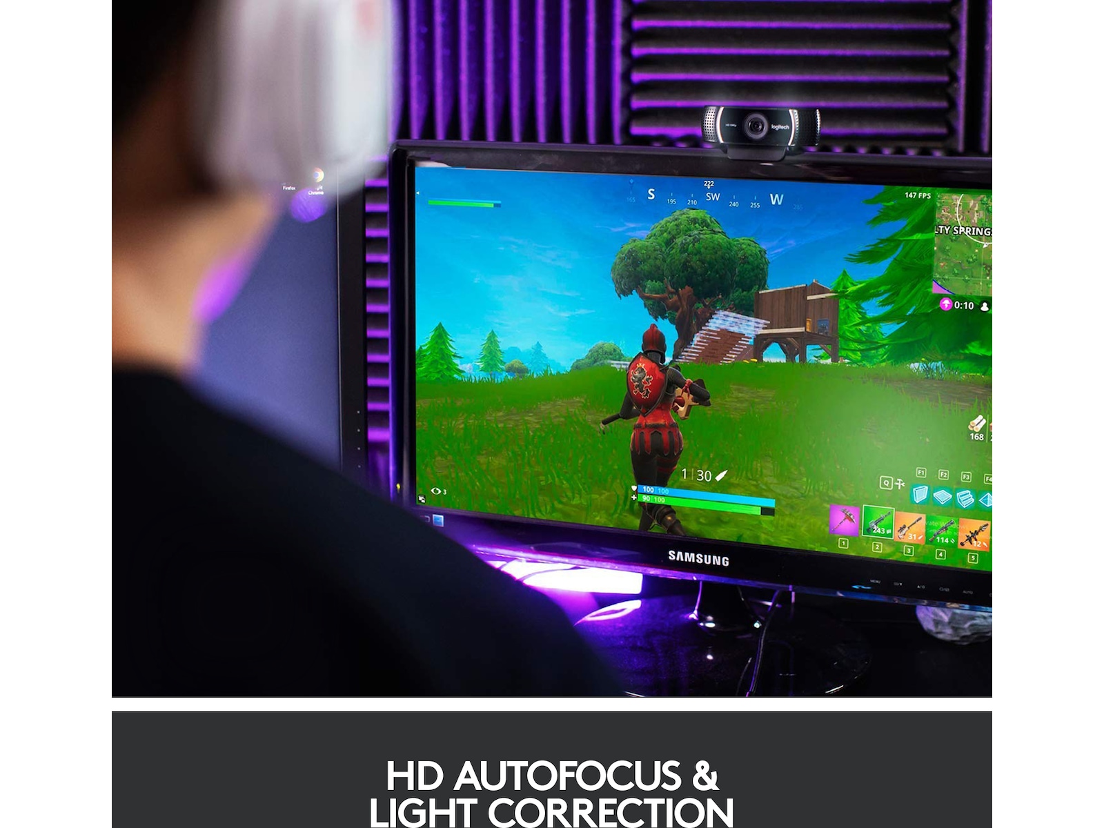 Logitech C922 30FPS 1080P Professionel Streaming Webkamera Webkamera