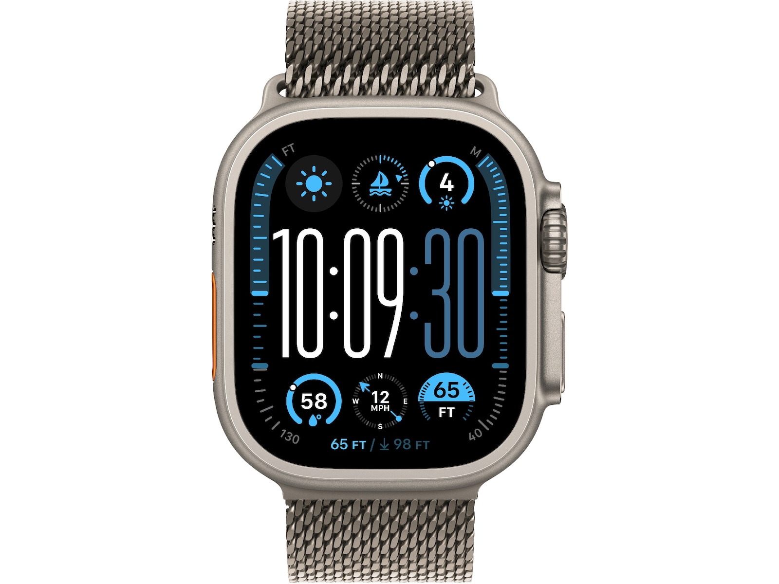 Apple Watch 49mm Titanium Milanese Loop (natural) Reim